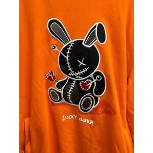 BKYS Black Keys Lucky Charm Orange Hoodie w/Zip Pockets Size L AAA2834